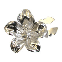 Elegant Flower Button Covers Cufflinks Shirt Collar-silver