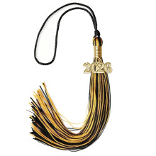 2026 Graduation Ceremony Tassels With Anniversary-Black Gold