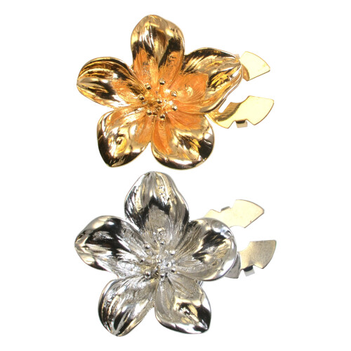 Elegant Flower Button Covers Cufflinks Shirt Collar-silver 1