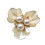 Pearls Flower Cufflinks Covers Decorative Button Clip for-White 3