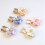 Pearlized Floral Cufflinks Clip Decorative- light purple1 5