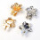 Elegant Flower Button Covers Cufflinks Shirt Collar-silver 7