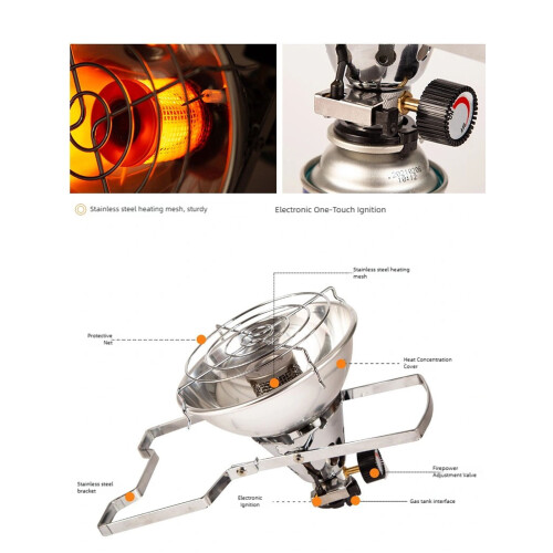 Multifunctionele buitenverwarmer voor een koude omgeving 1