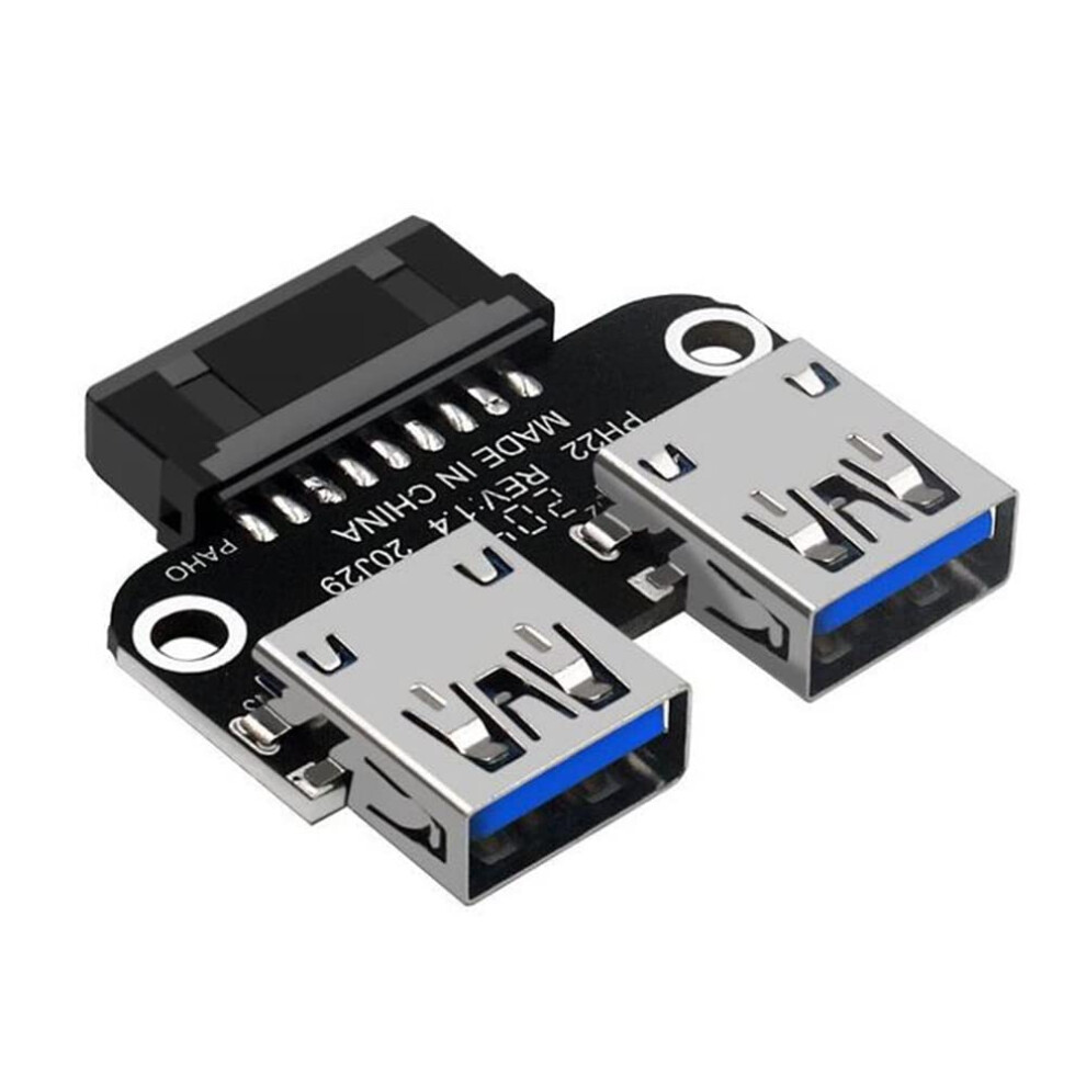 20Pin To Dual Usb3.0 Adapter Converter Desktop Motherboard 19Pin/20P Header To 2 Usba Female Ports Ph22 9365049822664