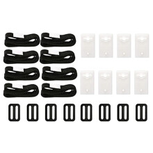 Solar Cover Straps For Reel Solar Cover Reel Attachment Kit With 8 Straps 8 Buckles 8 Fast Plates Hoop And Loop Tapes