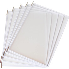 A4  list holder with 10 display panels, wall or table plate, orange, sheet holder for menus, signs, promotions, display system white