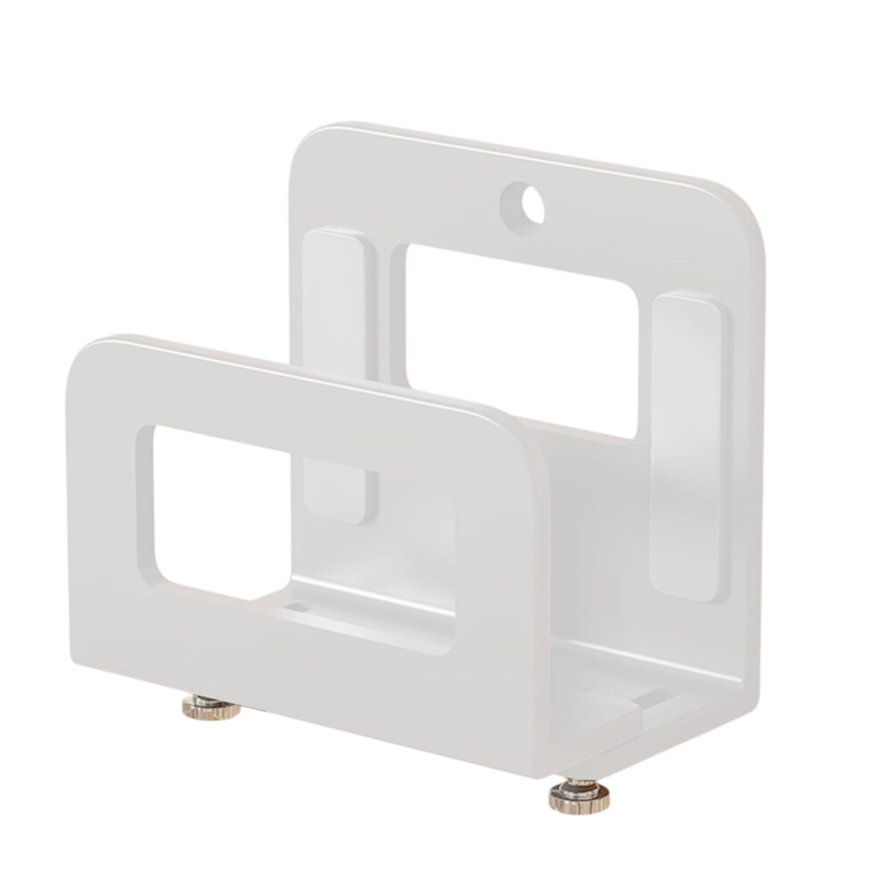Space Saving Adhesive Wall Shelf For Router Modem-White 7704000634076