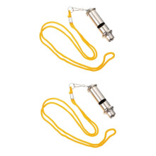 Pack of 2 Metal Dog Training Whistle, Portable Bird Whistle, Stainless Steel