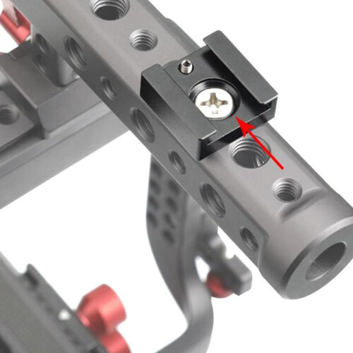 Cold Shoe Flashing Adapter With 1/4Inch Screw Base Video Light Mount Bracket 2