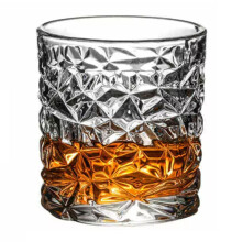 Czech Bohemian Crystal Whiskey Glasses Set Heavy Base Old Fashioned Style Glass Tumblers Brandy Cocktails Clear 8.2x9cm