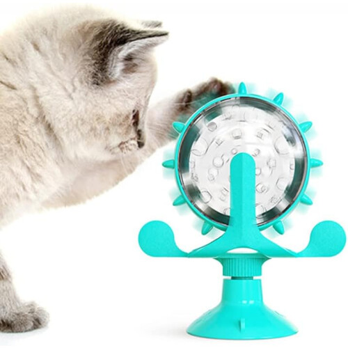 Windmill Rotatable Food Dispenser Toy for Small Medium Pets 2