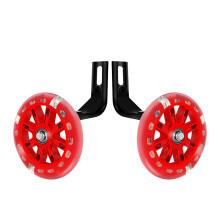 Castor Wheels Fixed Castors Training Wheels 12,14,16,18,20 Inch, Training Wheel Stabilizers For Children, Red 18In