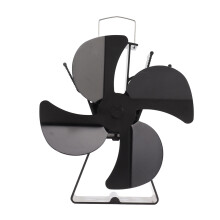 Heat-Powered Anodized Aluminum Fireplace Fan, Silent Operation Wood Burner Fan with Efficient Warm Air Circulation for Non-Electric Eco Stoves
