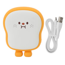 Sikker børne-natlampe, bærbar sød oplader, genopladelig håndvarmer, 2-i-1 hurtigopvarmning, flammehæmmende powerbank til hjemmekontor, udendørs