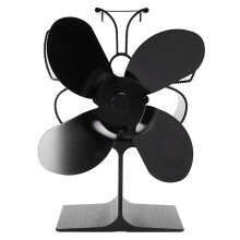 Efficiently Circulates Warm Air Without Electricity, Quiet Operation Woodburner Fan for Fireplace, Heat-Powered Wood Stove Fan, Perfect for Off-Grid