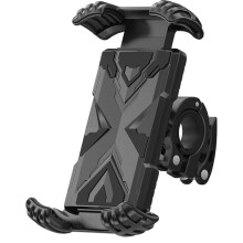 Telefoonhouder voor op het stuur van een fiets of motor, telefoonclip voor scooter met verstelbaar veiligheidsslot, geschikt voor apparaten van 4,7"