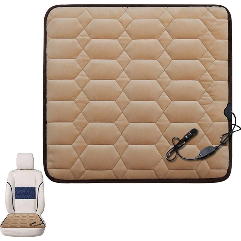 Three-Speed Temperature Control Heated Seat Cushion, Comfortable Plush Slip Resistant Heating Pad For Cars Offices, Portable Heating With Usb Power 9190834910086