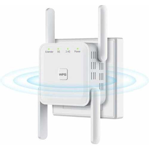 Ενισχυτής σήματος WiFi Extender για το σπίτι, τεχνολογία διπλής ζώνης 1200Mbps, καθολική