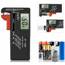 Alsidig Battery Checkmate, universel digital spændingslæser til husholdningsbatterier, letlæseligt display. Intet internt batteri nødvendigt for