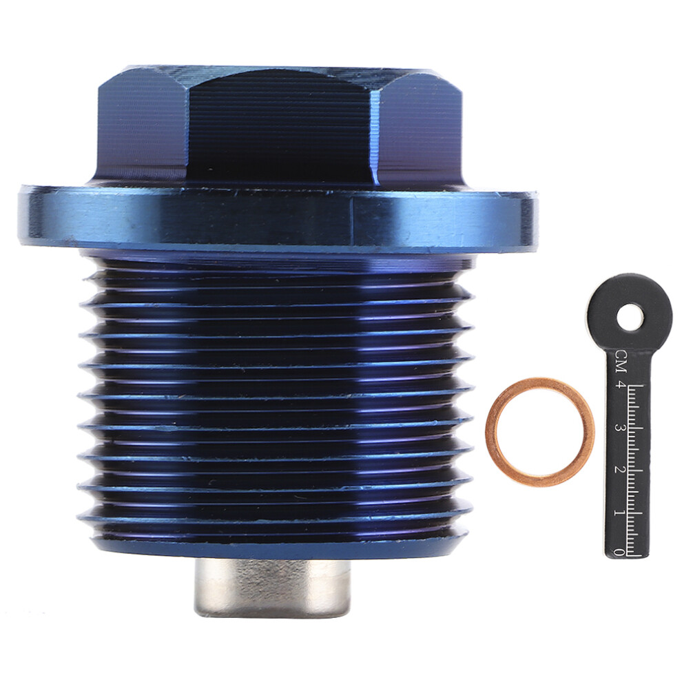 High Strength Magnetic Oil Drain Plug M20x15 Thread Size Aluminum Alloy Construction Anti Vibration Oil Flow Optimization Reusable Engine Wear 9138057976403