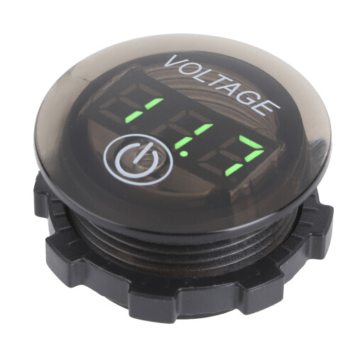 Digital Display Voltage Meter for DC 12V 24V Systems, Touch Screen Switch LED Digital Display Voltage Gauge Meter with Reverse Connection Protection, 1