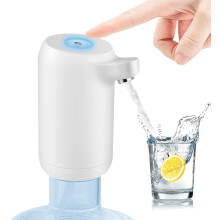 Smart Water Bottle Pump for 2-5 Gallon Bottles, Durable ABS Material & Food-Grade Silicone Hose, Touch Button for Simple Operation, Rechargeable