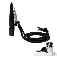 Dog Whistle with Lanyard 2 Pack Plastic for Recall and Dog Training (Black)