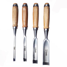 Wood Chisel Set Carbon Steel Semicircular Edge Round Curved Hollow Chisel Set 6Mm 12Mm 18Mm 24Mm 4 Pieces DIY