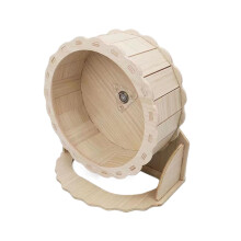 Wooden Hamster Wheel Silent Gerbil Running Saucer for Small Pet Cages