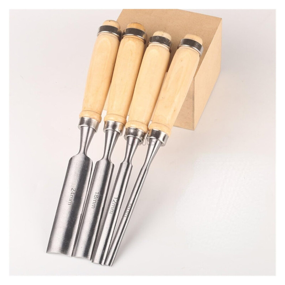Carpentry Chisel Tool Sets 4Piece Woodworking Carving Chisels Sizes 6Mm 12Mm 18Mm 24Mm Diy Carpenter Kit 9189345973918