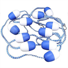 (As show, One size) 5m Swimming Pool Safety Divider Rope Floating Rope Lane Line Pool Equipment (11 Balls)
