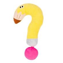 Neck pillow for dogs in question form, pet pillow, washable, with neck support – funny body pillow for pets, yellow