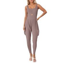 Women's Tight Sexy Sleeveless Yoga Bodysuit Jumpsuit Seamless Workout Playsuits