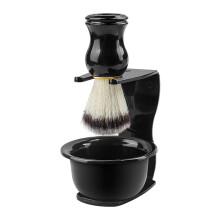 Men's Shaving Brush Set with Bowl and Stand, 3 in 1 Kit for Rich Lather and Comfortable Shave
