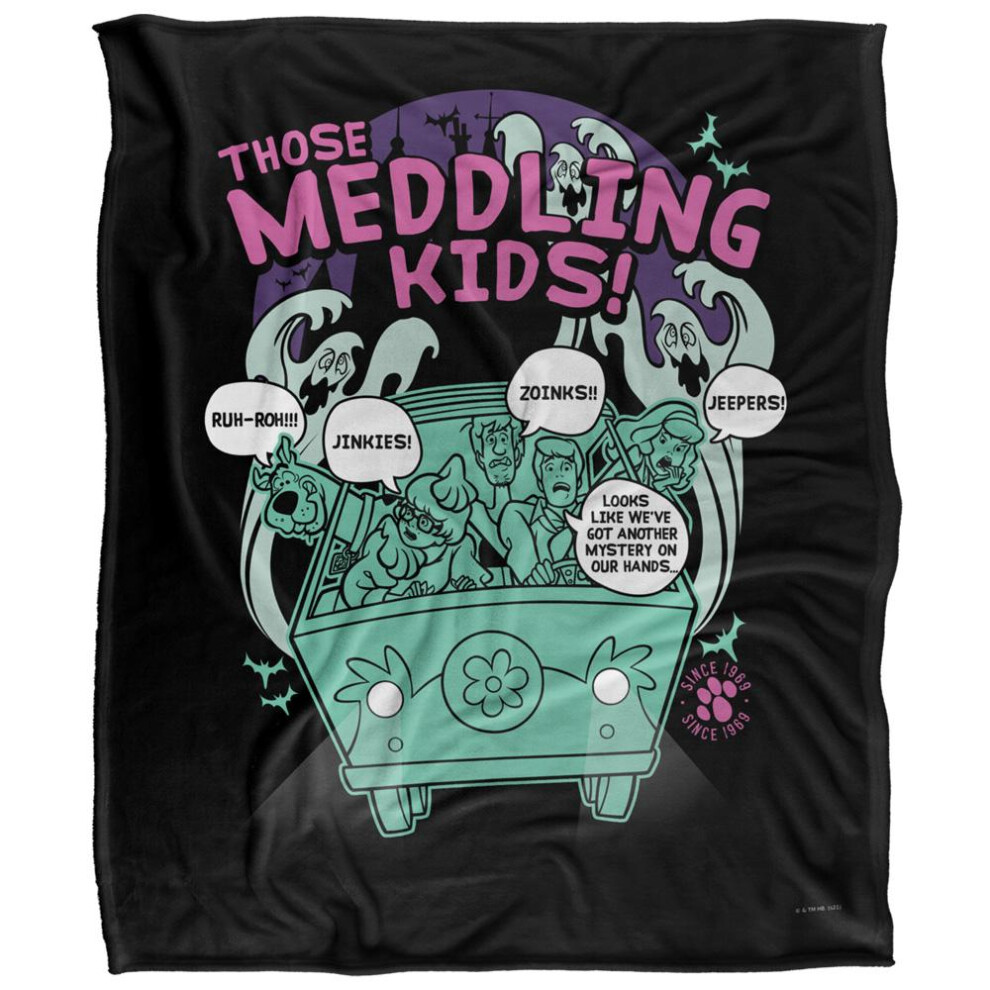 Scooby Doo Meddling Kids Group Shot Blanket Multicoloured