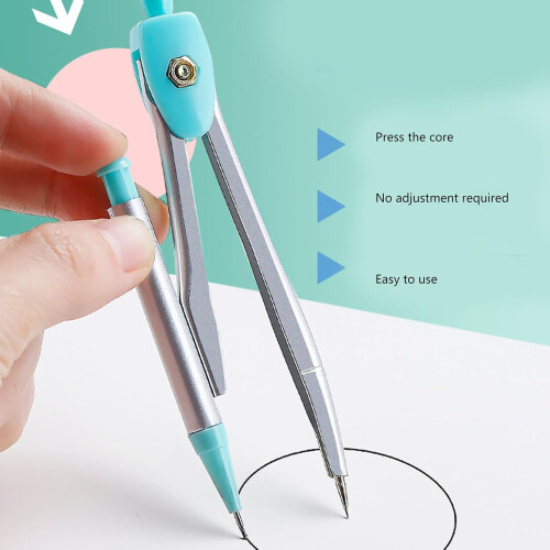 7pcs Professional Math Geometry Set Student Geometry Math Set with Geometry Tool Set Square Eraser Protractor Ref: 3447 2