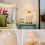 Ceramic Table Lamp, Bedside Table Light, Desk Lights, Fabric Lampshade (White) 5