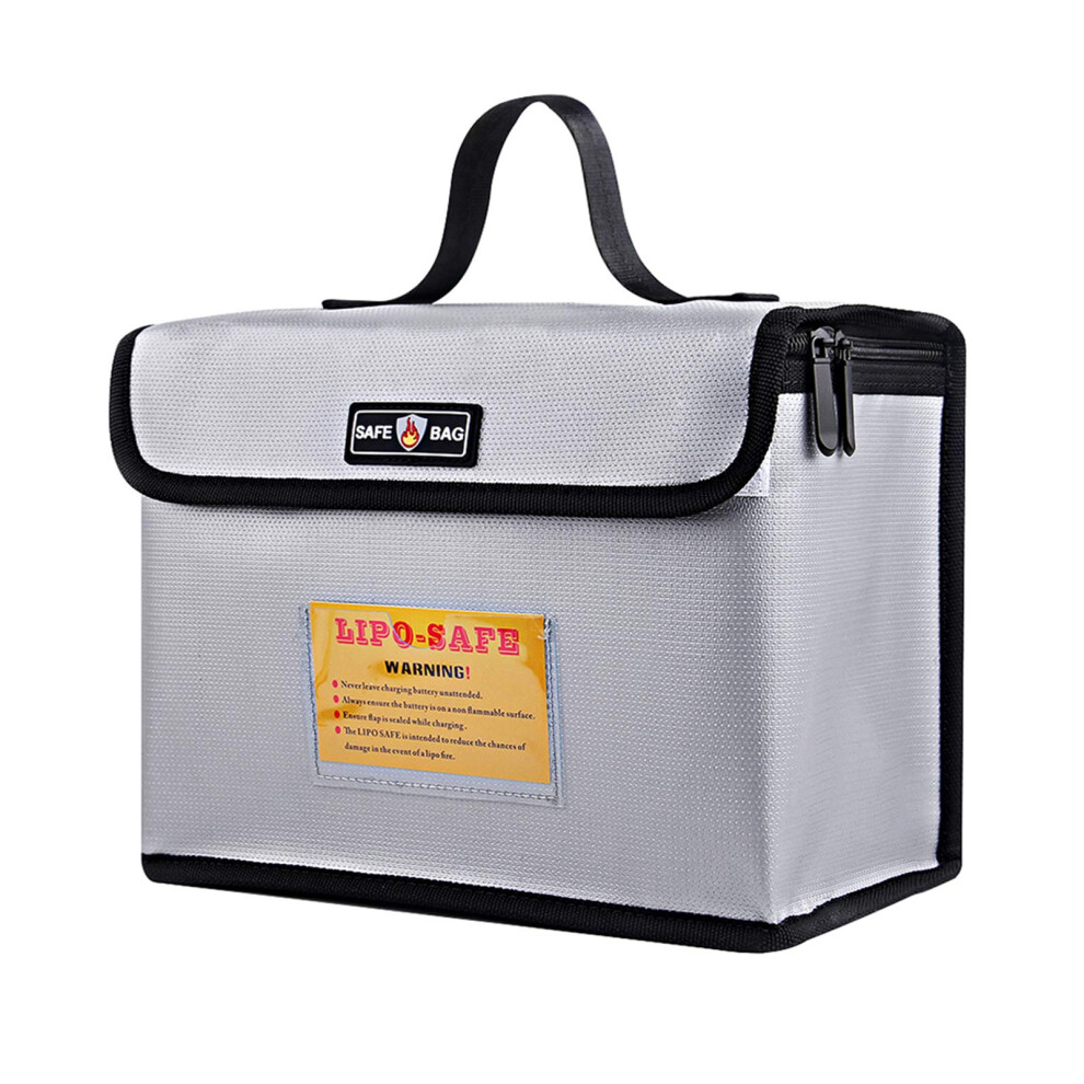 Lipo Bag Fireproof Explosionproof Lipo Battery Guard Bag 260X130x190mm Storage Charging Double Metal Zipper Pouch 9412369045928
