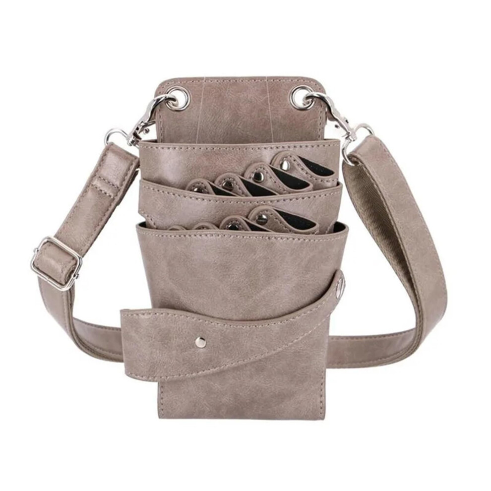 Hairstylist Waist Bag Professional 8 Pocket Salon Scissors Bag Hairdressing Holster Pouch Khaki Belt 9189345188961