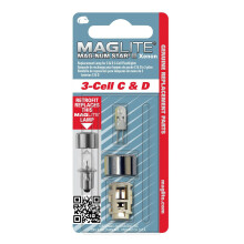 (3) Maglite Torch - Magnum Star Ii Xenon Bulb D+c Cell Maglites - Single Bulb Pack