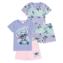 (10-11 Years) Disney Short Sleeve Short Leg Pyjama Set (Girls Multicoloured)