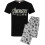 Marvel (M) Marvel Mens Black Short Sleeve Long Leg Pyjamas 1