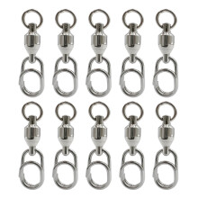 Rolling Bearing Fishing Barrels Swivels Pack Of 10 Saltwater And Freshwater Compatible Barrel Swivel Clips