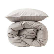 (Single, Grey) Vinga Montgomery Premium Cotton Duvet Cover Set