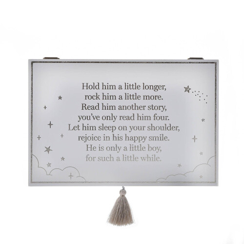 Bambino Wooden Keepsake Box Blue 1