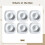 6 Pcs Ceramic Egg Cups  Square Grooved Egg Holder Tray For Hard Boiled Eggs, White, Dishwasher Safe 3
