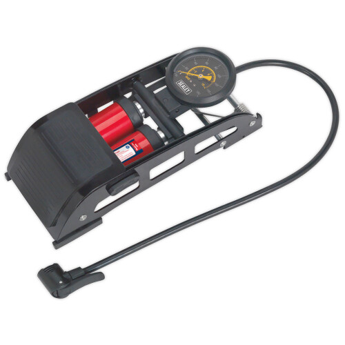 Sealey Foot Pump Twin Barrel