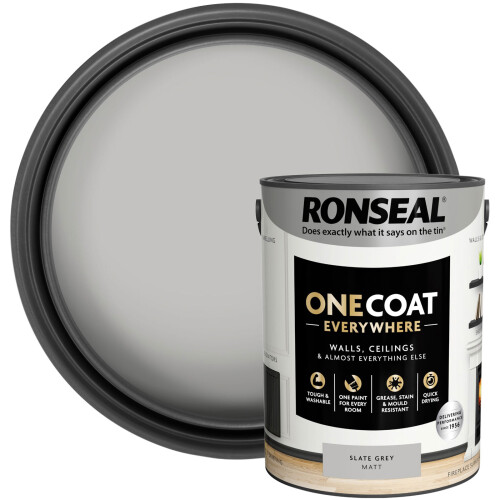 Ronseal Ronseal One Coat Everywhere Interior Slate Grey Matt 5 litre