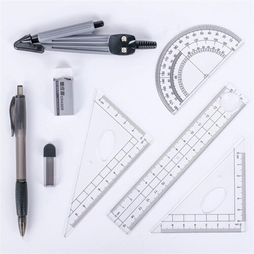 Math Compass, Geometry Drawing Compass, Portable Precision Protractor 1