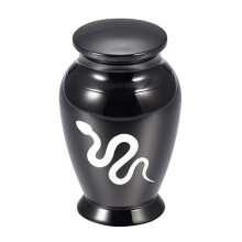 Decorative Waterproof Pet Ashes Holders Snake Motifs-Black